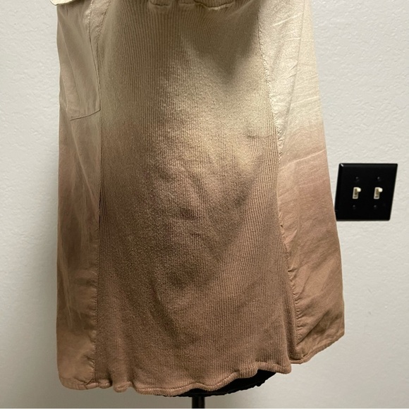 Caribbean Joe Brown Ombré Rolled Sleeve Button Up Size Large - Picture 2 of 5